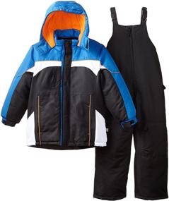 img 2 attached to 🧥 Stylish Rothschild Colorblock Snowsuit for Small Boys - Black | Boys' Clothing at its Finest