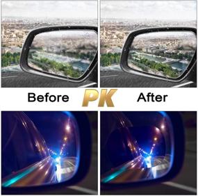 img 2 attached to 🔍 Enhance Safety and Visibility with 8-Piece Rainproof Car Rearview Mirror Film – Nano Coating for Clear, Fog-Free Side Windows and Mirrors