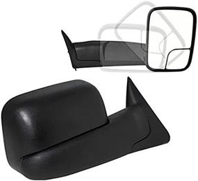 img 1 attached to 🔨 Upgraded Towing Mirrors: Spec-D Tuning Manual Flip-Up Mirrors for Dodge Ram 1500 1994-2001, 94-02 2500 & 3500