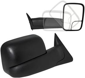 img 4 attached to 🔨 Upgraded Towing Mirrors: Spec-D Tuning Manual Flip-Up Mirrors for Dodge Ram 1500 1994-2001, 94-02 2500 & 3500