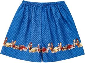 img 1 attached to 🚗 Stylish Blue Cars 4 Boy Hawaiian Aloha Luau Shirt and Shorts 2 Piece Cabana Set