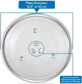 img 1 attached to 🔍 High-Quality Replacement: 16.5’’ Panasonic Compatible Microwave Glass Plate | F06014M00AP Equivalent