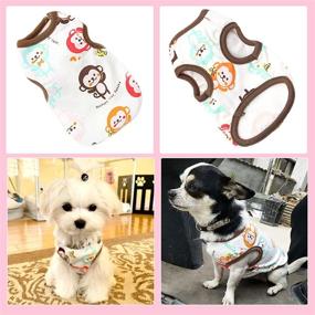 img 1 attached to 🐶 3-Pack Small Dog Shirts | Breathable Cotton Pet Puppy Clothes | Cat Tee Sleeveless Vest | Cute Print T-Shirts for Small Breed Dogs & Cats | Chihuahua, Yorkies, Shih Tzu, Pomeranian Outfits