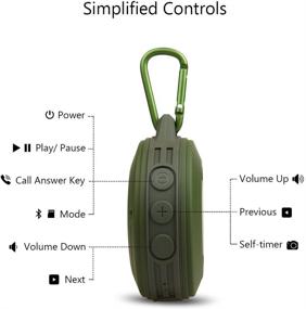 img 3 attached to 🔊 Портативная беспроводная акустическая система MIFA F10 с звуком DSP, 10-часовым временем работы, защитой от пыли и воды IP56, встроенным микрофоном, слотом для карт Micro-SD - Армейская зелень