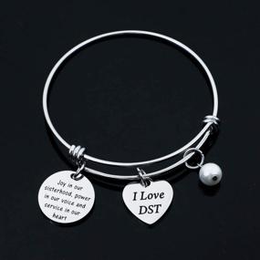 img 1 attached to 👯 Stylish Delta Sigma Sorority Bracelet: Exquisite Jewelry for Girls