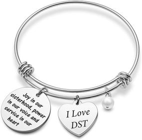 img 4 attached to 👯 Stylish Delta Sigma Sorority Bracelet: Exquisite Jewelry for Girls