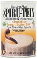 🍫 naturesplus chocolate peanut butter spiru-tein - 1.2 lbs, spirulina protein powder - 17 servings logo