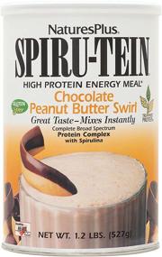 img 4 attached to 🍫 NaturesPlus Chocolate Peanut Butter SPIRU-TEIN - 1.2 lbs, Spirulina Protein Powder - 17 Servings