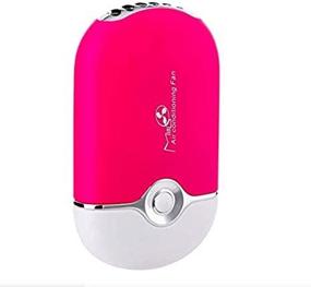 img 2 attached to Hot Pink Portable Electric Bladeless USB Mini Air Conditioning Refrigeration Blower Dryer Fan for Eyelash Extension - Rechargeable