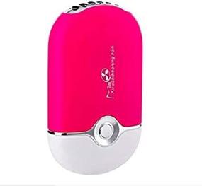 img 3 attached to Hot Pink Portable Electric Bladeless USB Mini Air Conditioning Refrigeration Blower Dryer Fan for Eyelash Extension - Rechargeable