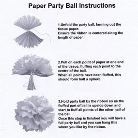 img 3 attached to 🌸 Whimsical Mix Green Tissue Paper Pom-poms: 16PCS 6", 8", 12" Flower Ball Decorations for Weddings, Parties, and Outdoor Events