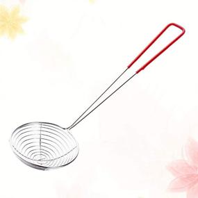 img 1 attached to 🍜 Hemoton 6Pcs Skimmer Slotted Spoon Boba Pearl Scoop Strainers Colander Stainless Steel Kitchen Strainer Ladle for Frying Food Pasta Spaghetti Noodle - Top-rated Stainless Steel Slotted Spoon Set