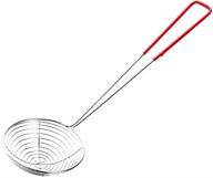 🍜 hemoton 6pcs skimmer slotted spoon boba pearl scoop strainers colander stainless steel kitchen strainer ladle for frying food pasta spaghetti noodle - top-rated stainless steel slotted spoon set logo