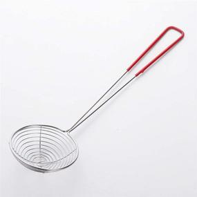 img 2 attached to 🍜 Hemoton 6Pcs Skimmer Slotted Spoon Boba Pearl Scoop Strainers Colander Stainless Steel Kitchen Strainer Ladle for Frying Food Pasta Spaghetti Noodle - Top-rated Stainless Steel Slotted Spoon Set