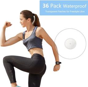 img 2 attached to 🌟 36-Pack Freestyle Libre Adhesive Patches: Transparent Waterproof Covers for Long-Lasting Sensor Protection - No Holes