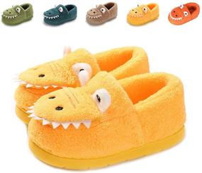 img 4 attached to 🦖 Sakuracan Dinosaur Toddler Slippers - Cute Boys' Shoes for Indoor Comfort