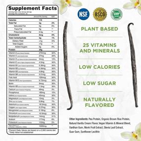 img 3 attached to 🌱 TRU Plant Based Protein Powder: 20g Vegan Protein, 100 Calories, 27 Vitamins, No Artificial Sweeteners - Vanilla Bliss!