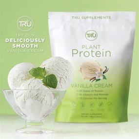 img 2 attached to 🌱 TRU Plant Based Protein Powder: 20g Vegan Protein, 100 Calories, 27 Vitamins, No Artificial Sweeteners - Vanilla Bliss!