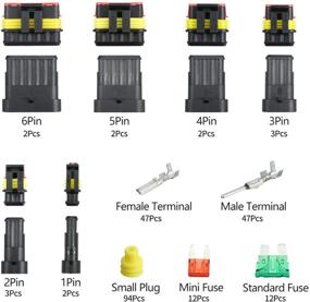img 2 attached to ⚡️ Набор водонепроницаемых автомобильных проводных разъемов Jabtraxx 240 шт. с 5-30 предохранителями: идеально подходит для электрических соединений в автомобилях, мотоциклах, грузовиках, лодках.