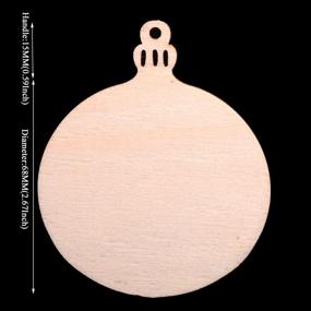 img 3 attached to 🎄 DIY Unfinished Wood Cutouts for Christmas Tree Decoration - Christmas Wooden Crafts Hanging Ornaments in Round Style (10PCs) - Blank Slices to Paint