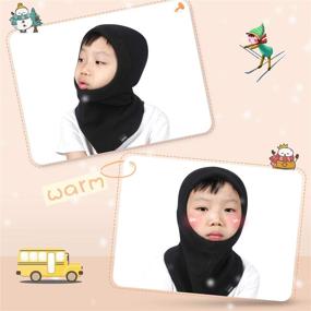 img 2 attached to ❄️ Winter Windproof Balaclava for Kids: Thick Fleece Ski Hat and Face Mask - Ideal for Snow Play, Skiing, Snowboarding, and Sledding!