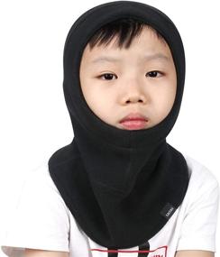 img 4 attached to ❄️ Winter Windproof Balaclava for Kids: Thick Fleece Ski Hat and Face Mask - Ideal for Snow Play, Skiing, Snowboarding, and Sledding!