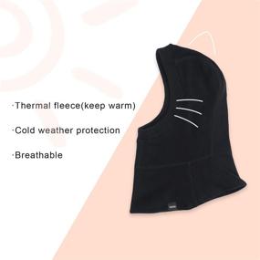 img 1 attached to ❄️ Winter Windproof Balaclava for Kids: Thick Fleece Ski Hat and Face Mask - Ideal for Snow Play, Skiing, Snowboarding, and Sledding!