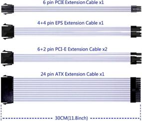 img 3 attached to 🔌 Feliscanis 11.8-Inch Sleeved Extension Supply