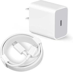 img 4 attached to 🔌 Зарядное устройство iPhone 12 с сертификацией Apple MFi - Быстрая зарядка 20W USB C на Lightning-кабель - Блок питания PD для iPhone 12 Mini/12 Pro Max/iPhone 11/XS/XR/X/8 и др.