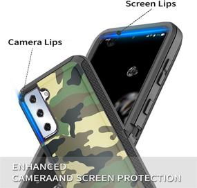 img 1 attached to 📱 Premium Camouflage Szfirstey Case for Galaxy S21: Full Body Rugged Protection with Belt-Clip Holster