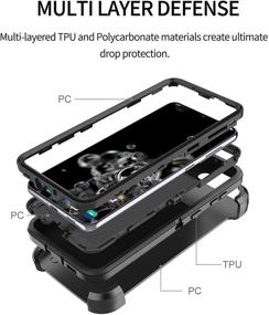 img 2 attached to 📱 Premium Camouflage Szfirstey Case for Galaxy S21: Full Body Rugged Protection with Belt-Clip Holster