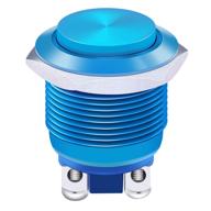 twidec / 19mm waterproof blue metal shell momentary raised top push button switch 3a/12~250v spst 1no start button for car modification switch （quality assurance for 1 years）m-19-bu-g logo