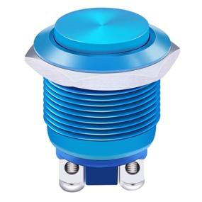 img 4 attached to Twidec / 19Mm Waterproof Blue Metal Shell Momentary Raised Top Push Button Switch 3A/12~250V SPST 1NO Start Button For Car Modification Switch （Quality Assurance For 1 Years）M-19-BU-G