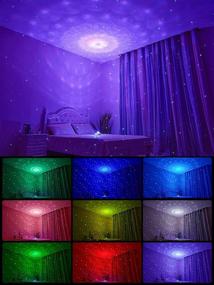 img 3 attached to 🌌 Onefire Galaxy Projector with Bluetooth Music, Timer Remote, Ocean Wave Ceiling Projection, Voice Control Night Light for Bedroom-Kids