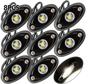 img 4 attached to LEDMIRCY LED Rock Lights White 30PCS For Off Road Je Ep Trucks RZR Boat Car Auto ATV UTV SUV Underglow Trail Trai Rig Lights Underbody Neon Lights High Power Waterproof Shockproof(30PCS-White) Replacement Parts