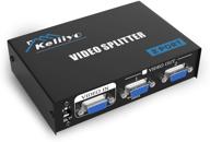 🔌 keliiyo vga splitter 2 port: powerful video duplicator with ac adaptor, 1920x1440 resolution & 220 mhz bandwidth logo