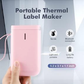 img 2 attached to Efficient Organization Made Easy with Smart Label Maker D11: Wireless Bluetooth Sticker Label Printer with Rich Templates & Fonts for Home Office (Pink)