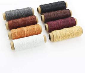 img 1 attached to 🧵 SIMPZIA 8 PCS Waxed Thread: 262 Yards of 150D Sewing Stitching Thread for Leather Projects with Large-Eye Stitching Needles