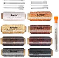 🧵 simpzia 8 pcs waxed thread: 262 yards of 150d sewing stitching thread for leather projects with large-eye stitching needles logo