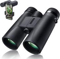 🔍 high-performance 10x42 binoculars with smartphone adapter: waterproof, low-light vision for bird watching, hunting, concerts, and travel logo