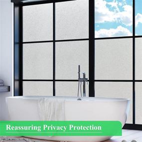 img 1 attached to 🎄 Coavas 23.6 x 78.7 Inch Frosted Glass Privacy Film - Non-Adhesive Opaque Vinyl Stickers for Bathroom Door, Home, Office - UV Blocking, Heat Control, Christmas Coverings