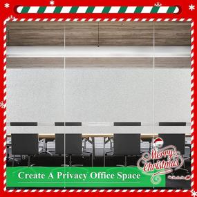 img 3 attached to 🎄 Coavas 23.6 x 78.7 Inch Frosted Glass Privacy Film - Non-Adhesive Opaque Vinyl Stickers for Bathroom Door, Home, Office - UV Blocking, Heat Control, Christmas Coverings