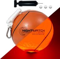 🌙 nightmatch official size light up led tetherball - includes extra pump, batteries, and waterproof led glow ball - perfect glow in the dark tetherball with spare batteries - enhanced brightness led логотип