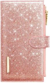 img 2 attached to 💎 Coco Rossi Glitter Organizer Women's Wallets - Your Perfect Sparkling Accessory!