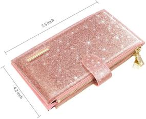 img 1 attached to 💎 Coco Rossi Glitter Organizer Women's Wallets - Your Perfect Sparkling Accessory!