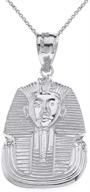 sterling silver necklace with egyptian pharaoh king tut pendant by calirosejewelry logo