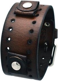 img 2 attached to 🌟 Nemesis BN BB Brown Leather Wristband