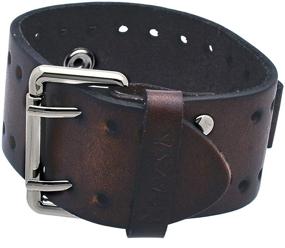 img 1 attached to 🌟 Nemesis BN BB Brown Leather Wristband