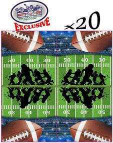 img 1 attached to 🏈 Complete Football Party Supplies Set for 20 - Plates, Napkins, Cups, Table Covers (82 Pieces Total)