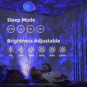 img 1 attached to 🌌 Galaxy Star Projector Night Light: Bedroom Ceiling Planet Projector, Bluetooth LED Skylight, Starry Lamp with Remote, Sound Activated Space Night Lights for Kids Room